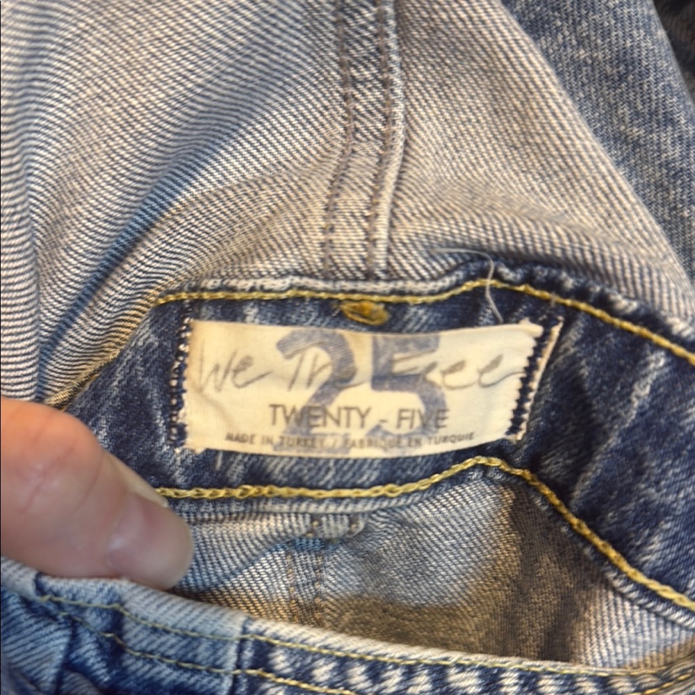 Free People Blue Denim Overalls with Tapered Legs - Picture 2 of 7